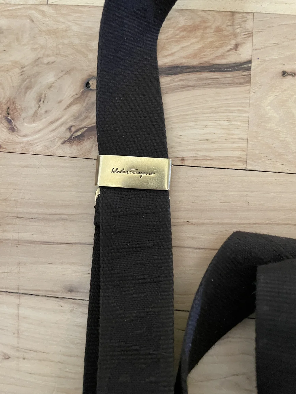 Salvatore Ferragamo Canvas Crossbody Messenger Bag Unisex